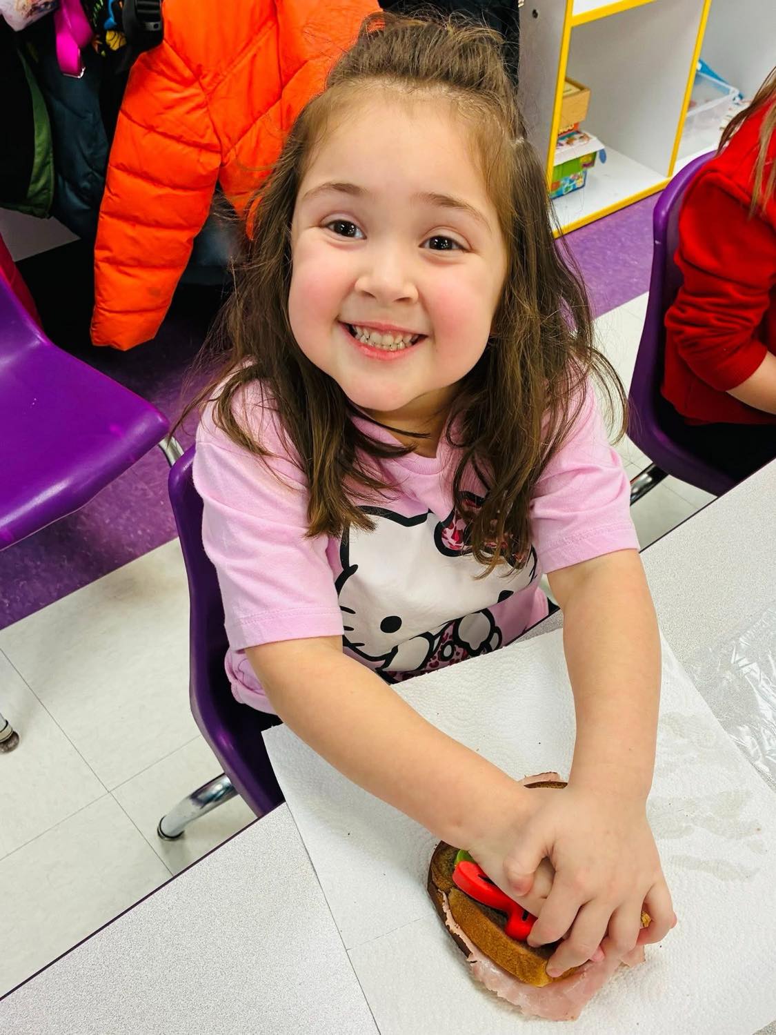 Preschool child smiling